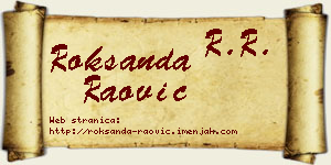 Roksanda Raović vizit kartica